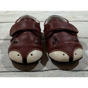Adorable Jack and Lily Leather Baby Shoes My Mocs Fox Foxes EXCELLENT